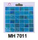 Gạch mosaic thủy tinh nhập khẩu, màu xanh dương, KT viên  48mm x 48mm, KT vỉ 300x300mm, MH 7011 (1 thùng 22 vĩ = 2m2)